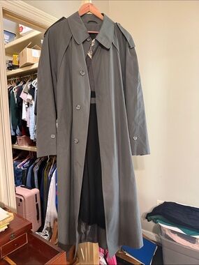 London Towne Men's Gray Trench Coat